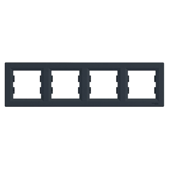 Schneider Electric EPH5800471 Asfora Рамка 4 поста антрацит горизонтальна фото 1