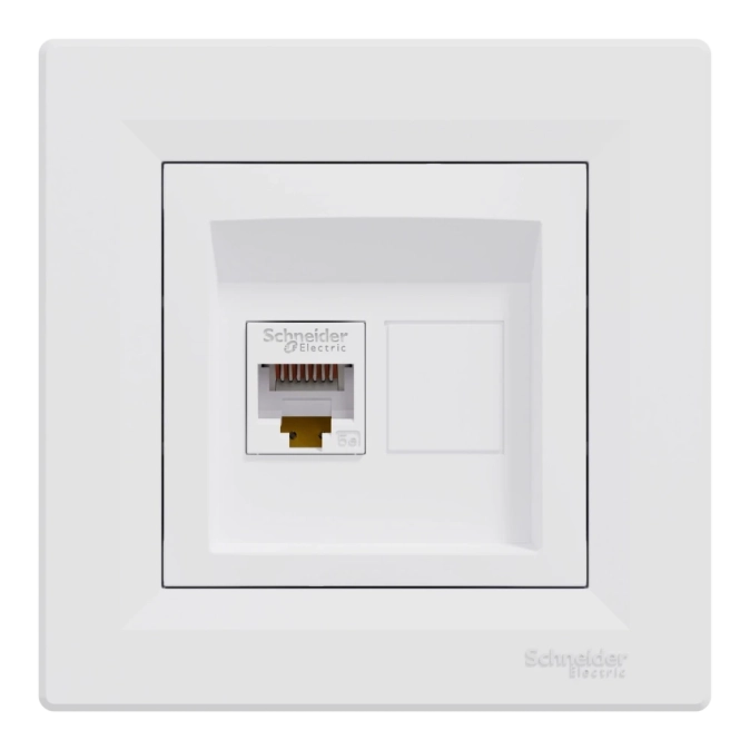 Schneider Electric Asfora EPH4300121 RJ45 кат.5е UTP Розетка комп'ютерна одинарна фото 1