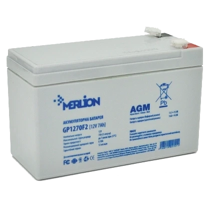 MERLION AGM GP1270F2 12В 7А•г Акумуляторна батарея