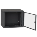 IPCOM 12U 600x600 Шафа телекомунікаційна двері скло (чорна) фото 2