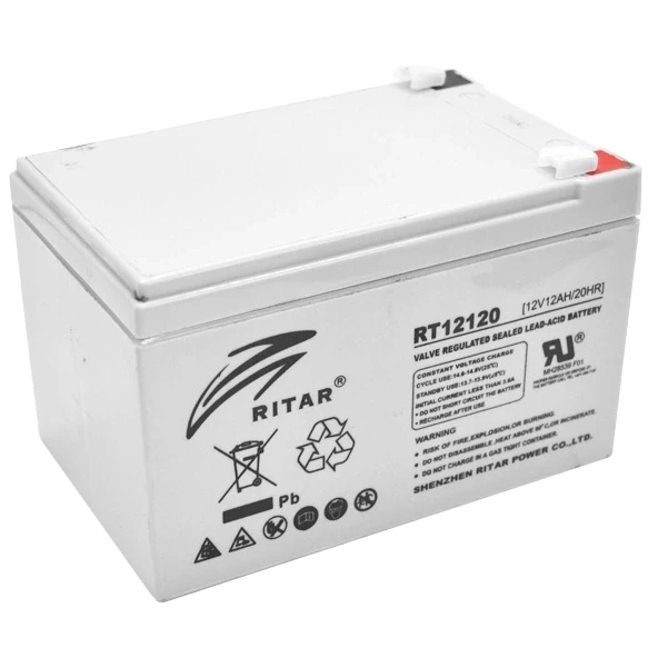 AGM RITAR RT12120B 12V 12Ah Акумуляторна батарея фото 1