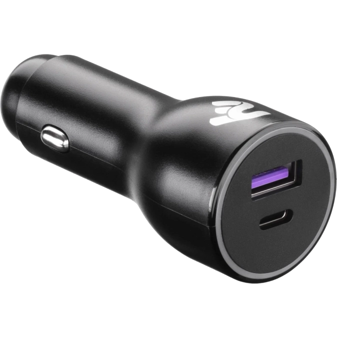 2E Dual USB Car Charger 38W USB-C Black (2E-ACR18PDQC-B) Зарядний пристрій автомобільний фото 1