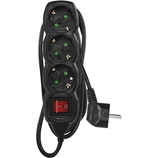 EMOS PC1321R 3 розетки 1.5 м Мережевий подовжувач фото 1