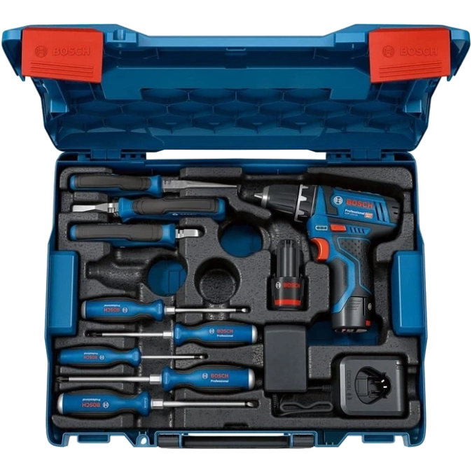 Bosch Professional (060186810R) Набір ручних інструментів з шуруповертом