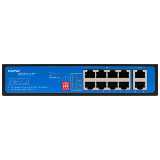 Ewind EW-S1910CF-AP PoE Комутатор 10 портів некерований фото 1
