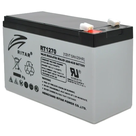 RITAR RT1270 7А•г 12В Свинцево-кислотна акумуляторна батарея фото 1