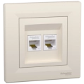Schneider Electric Asfora EPH4400123 РОЗЕТКА КОМП'ЮТЕРНА RJ45 UTP КАТ. 5Е ПОДВІЙНА фото 1