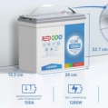 Redodo 12.8V 100Ah Mini 1280Вт•г LiFePO4 Літієва акумуляторна батарея фото 2