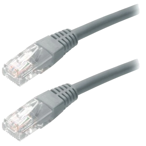 Патч-корд RITAR UTP, RJ45, Cat.5e, 1m, сірий, Cu (мідь)Q500 (PCR-CU/1G) фото 1