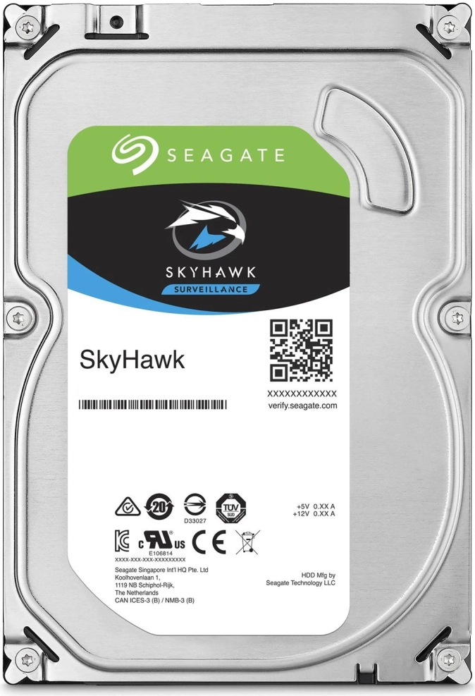 Seagate 3.5" SATA 3.0 2TB 5900 256MB SkyHawk ST2000VX015 Жорсткий диск фото 1