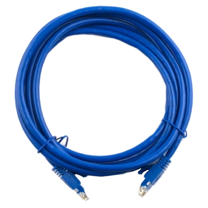 Патч-корд RITAR литий, UTP, RJ45, Cat.5e, 1m, синій, Cu (мідь)(PCR-CU/1Be) фото 1