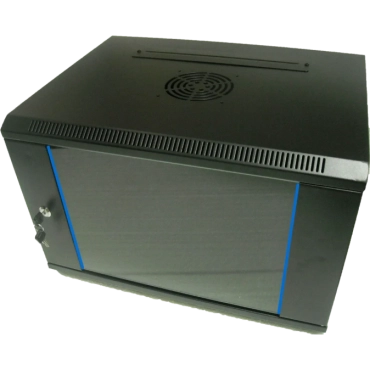 Hypernet WMNC66-12U-FLAT-AC-BLACK Шафа комутаційна настінна 12U 600x600 розбірна чорна