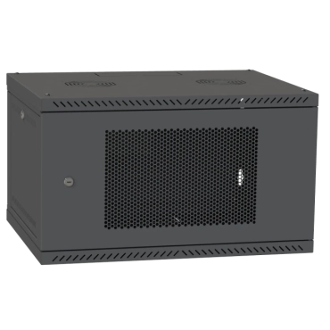 IPCOM 6U 600x450 Шкаф телекоммуникационный двери перф (черный)