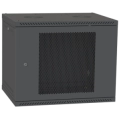 IPCOM 12U 600x600 Шафа телекомунікаційна двері перфорація (чорна) фото 1