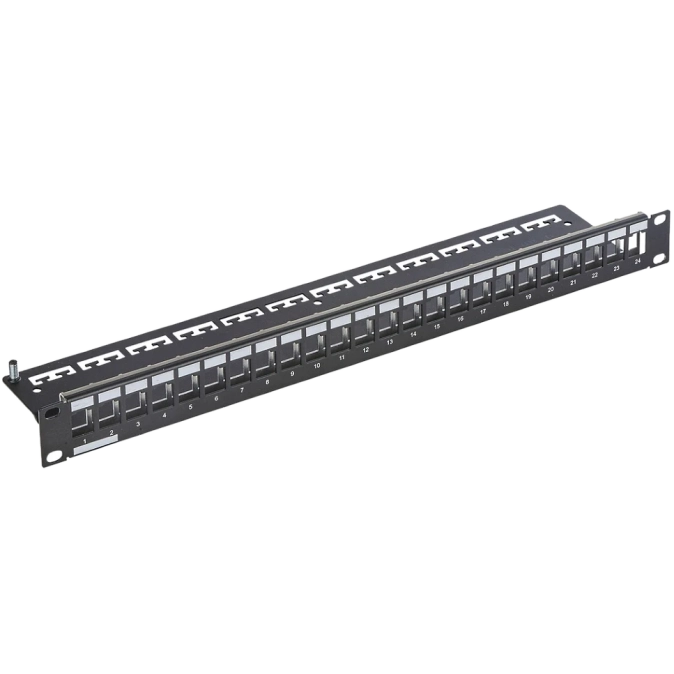 Keystone Corning 19", 1U Патч-панель з'єднувальна для 24 модулів фото 1