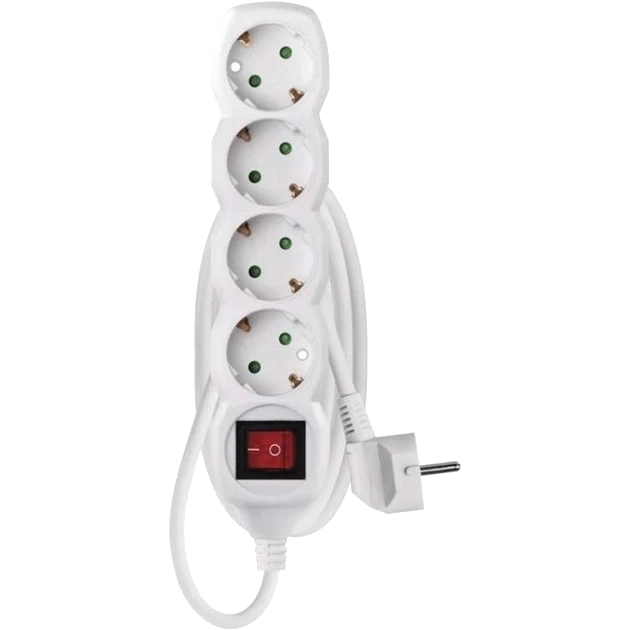 EMOS P1421R 4 розетки 1.5 м Мережевий подовжувач фото 1