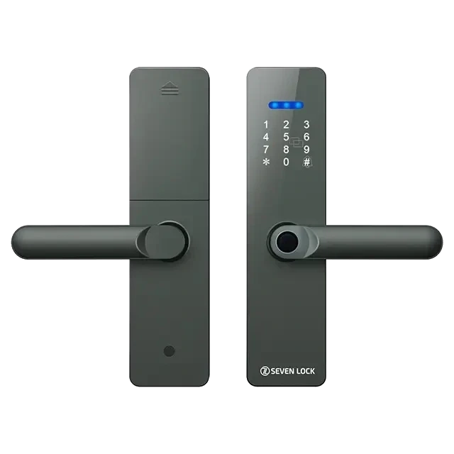 SEVEN LOCK SL-7740BF grey (врізна частина 5050) Розумний дверний біометричний замок фото 1