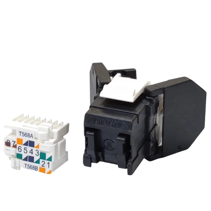 Corning Модуль Keystone UTP RJ45 кат. 6, чорний