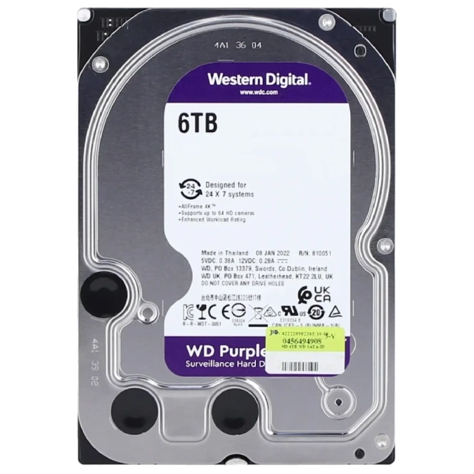 Western Digital WD Purple Surveillance WD63PURU жорсткий диск фото 1