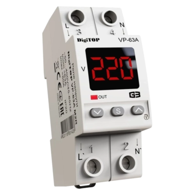 DigiTOP VP-63A M2R Реле напруги фото 1