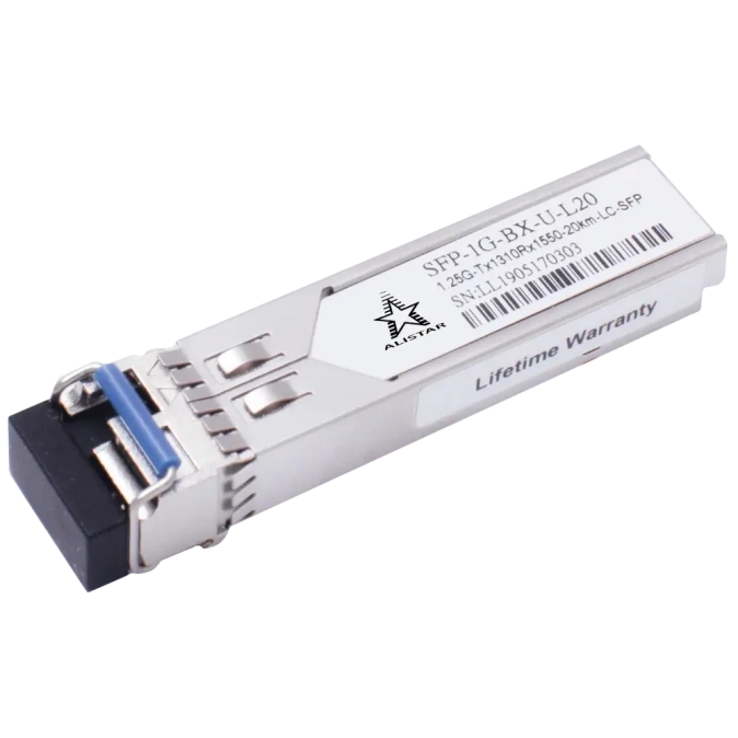 ALISTAR SFP-1G-BX-U-L20 SFP 1G 1SM WDM LC 20KM TX1310/RX1550nm DDM Модуль