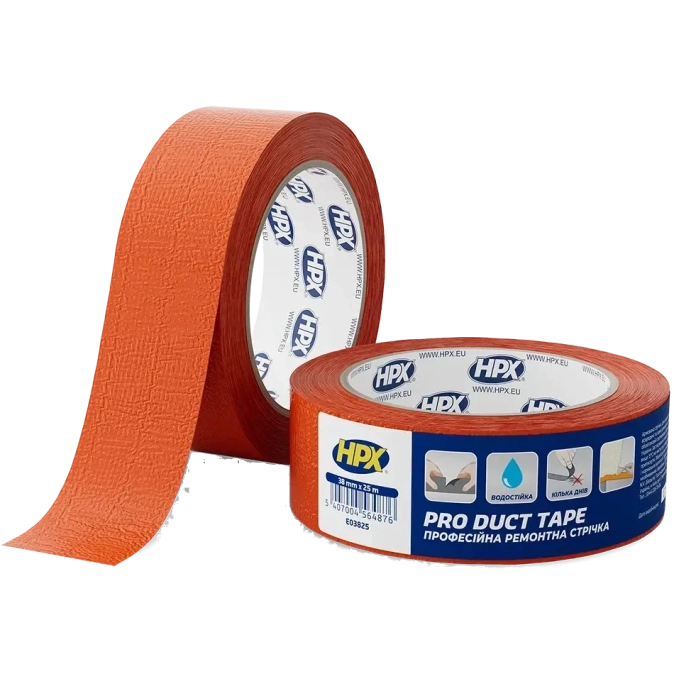 HPX EO5025 Duct Tape Pro 38мм х 25м Стрічка ремонтна одностороння фото 1