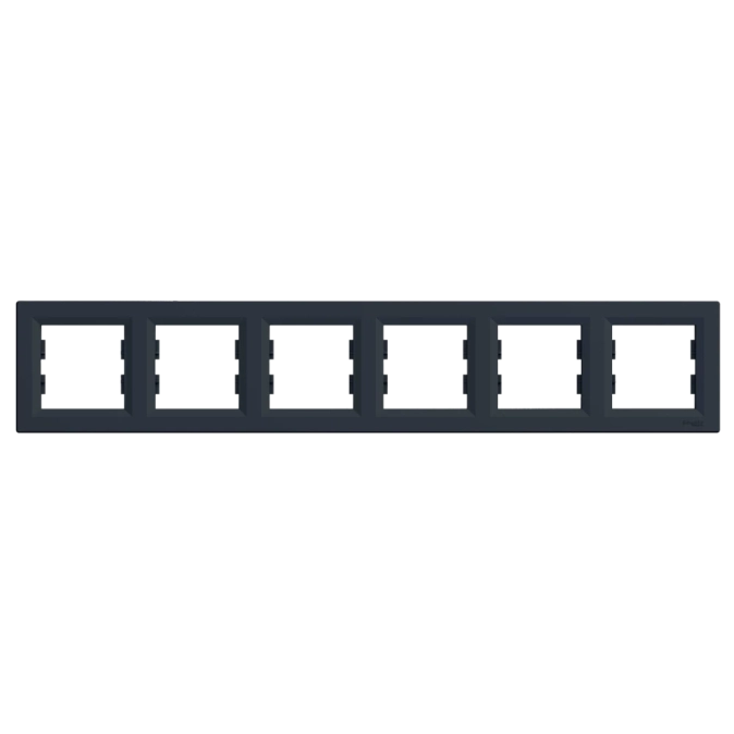 Schneider Electric EPH5800671 Asfora Рамка 6 постів антрацит горизонтальна фото 1