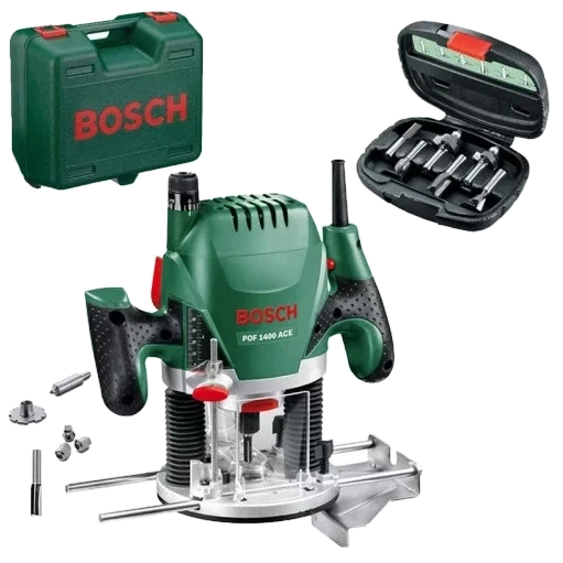 Bosch POF 1400 ACE Фрезер + набір фрез фото 1