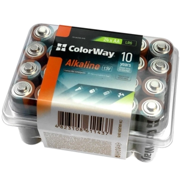 СolorWay Alkaline Power щелочные AA (24шт) plastic box Батарейки
