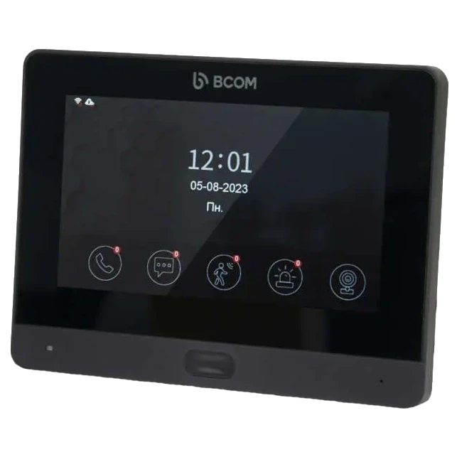 BCOM BD-760FHD/T Black Відеодомофон фото 1