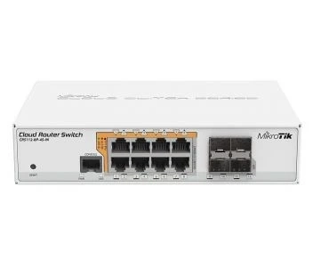 MikroTik CRS112-8P-4S-IN 8-портовий керований PoE комутатор фото 1