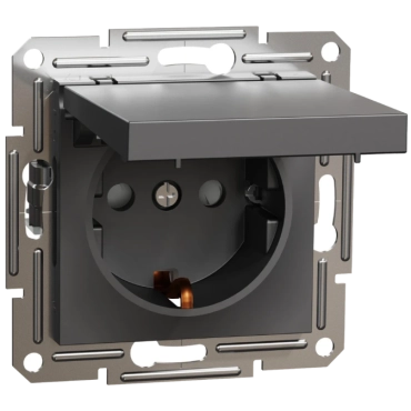 Schneider Electric Asfora EPH3100171 Розетка антрацит