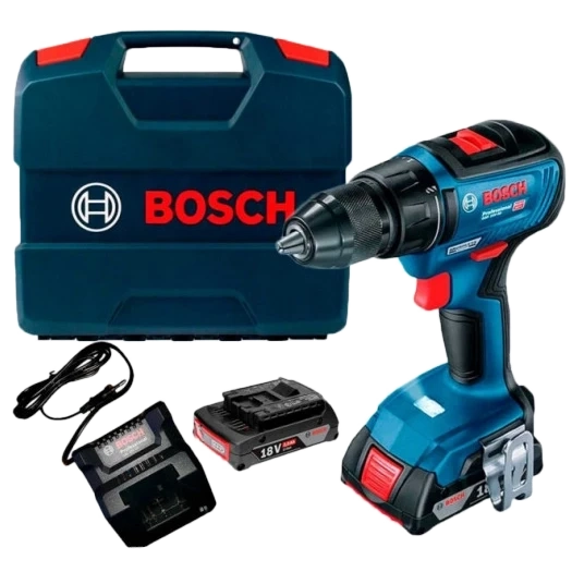 Bosch Professional GSR 18V-50 (06019H5000) Акумуляторний дриль-шурупокрут + 2 акб 18 В / 2 А•г + ЗП GAL 18V-20 + L-Case фото 1