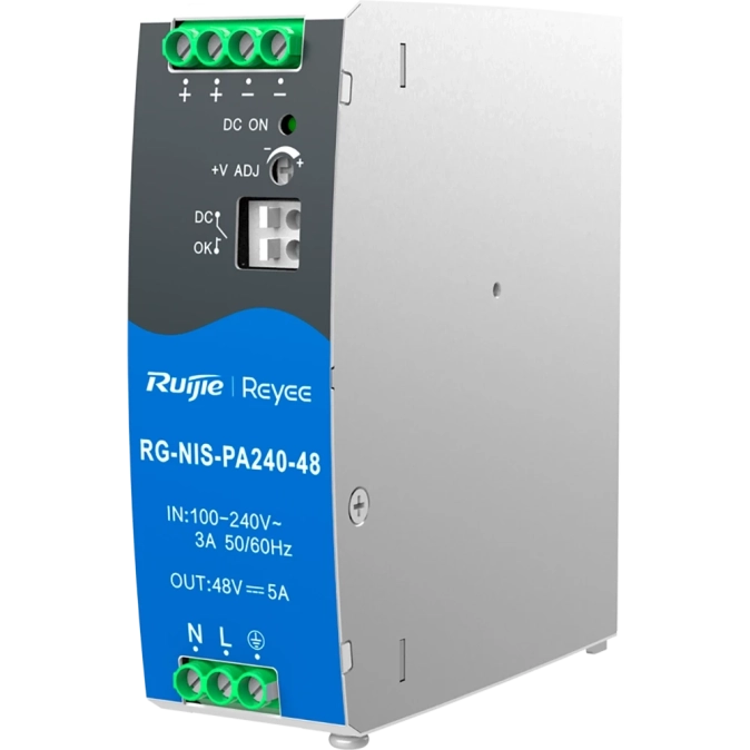 Ruijie RG-NIS-PA240-48 Джерело живлення AC/DC 240 Вт на DIN-рейку фото 1