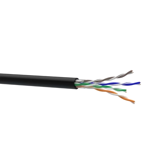 Кабель Cat. 5e U/UTP 4x2x24 AWG PE (К)(70910031) бухта 500м. мідь зовнішній ЗЗКМ фото 1