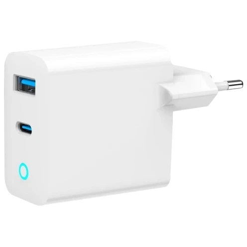Gembird TA-UC-PDQC45L-W-01 (USB-A + Type-C) Мережевий зарядний пристрій фото 1