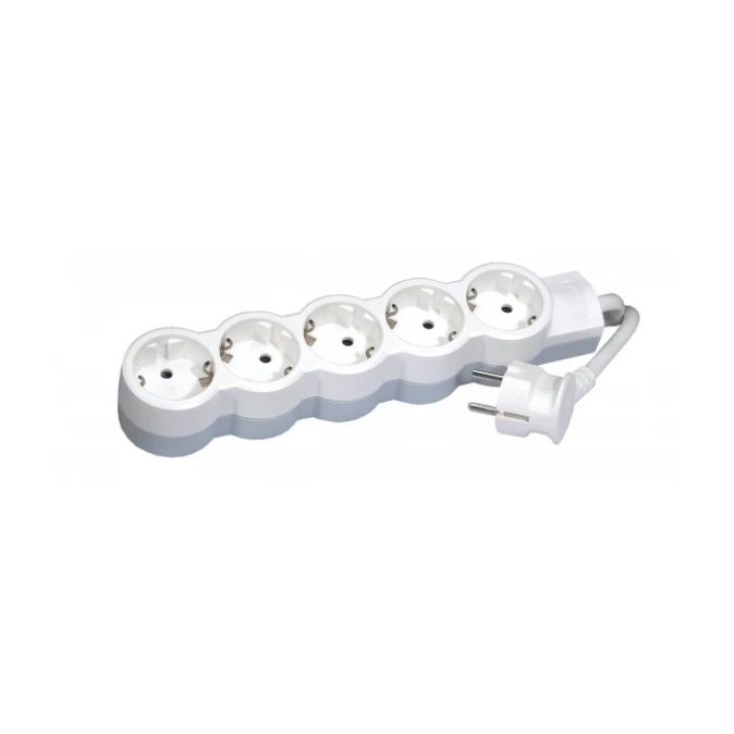 Legrand 5XSchuko, 3Gх1,5 мм, 3м Мережевий подовжувач білий, стандарт фото 1