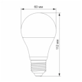 VIDEX A60e 10W E27 4100K 220V LED лампа фото 2