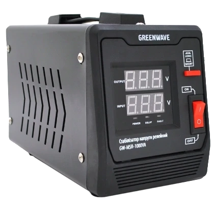 Green Wave Mauser 1000VA (700Вт) Стабілізатор напруги релейний 1xShuko, DC140-260V, AC220±8%, BOX фото 1