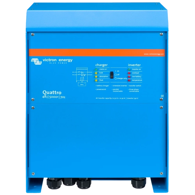 VictronEnergy Quattro 48/5000/70-100/100 однофазний чиста синусоїда Інвертор фото 1