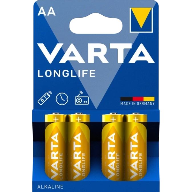 AA VARTA LONGLIFE BLI 4 ALKALINE Батарейка