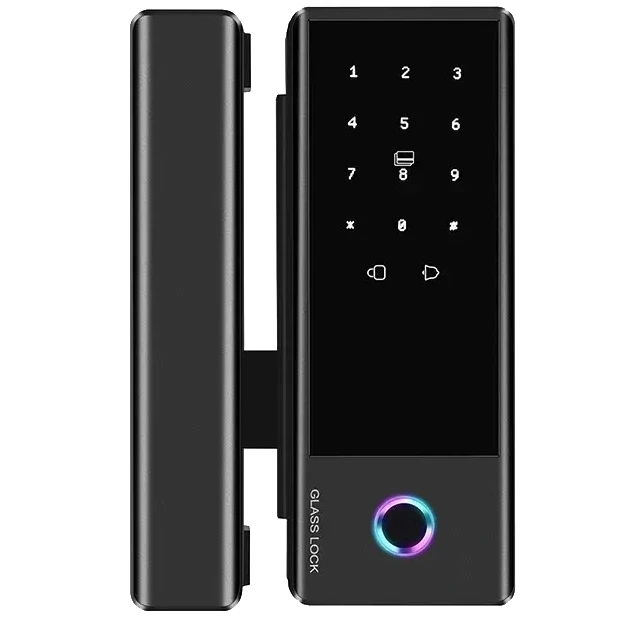 SEVEN LOCK SL-7776BF black Розумний біометричний замок на скляні двері фото 1