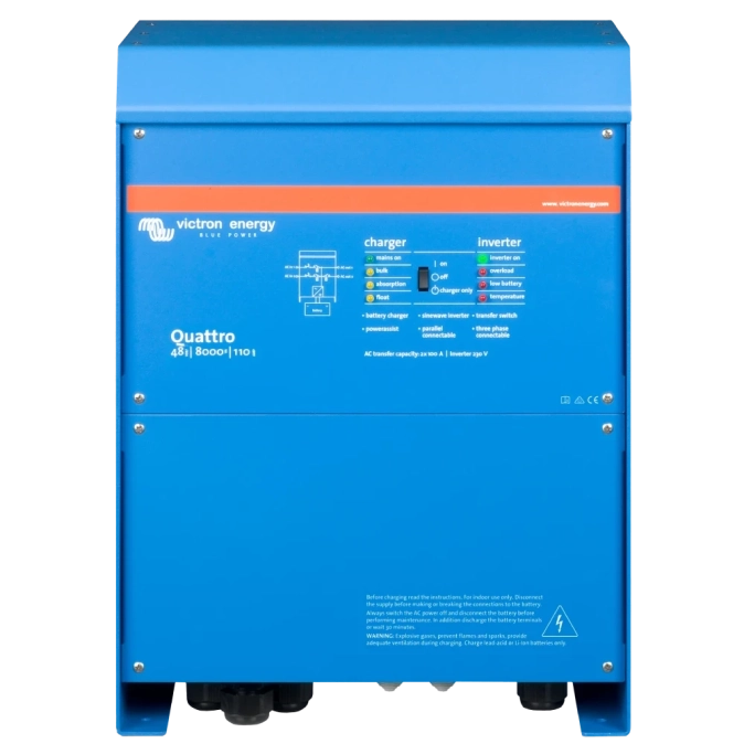 VictronEnergy Quattro 48/8000/110-100/100 однофазний чиста синусоїда Інвертор фото 1