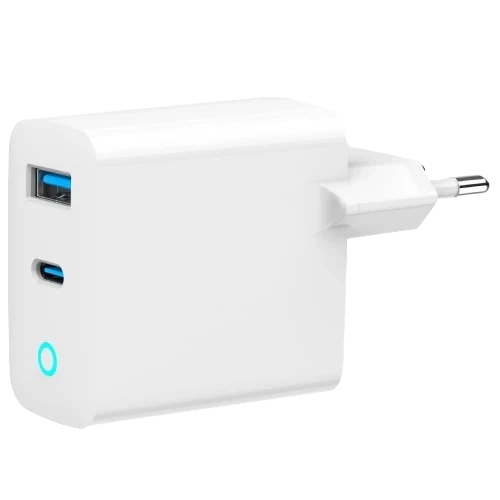Gembird TA-UC-PDQC65L-W-01 (USB Type A + USB Type C) Мережевий зарядний пристрій фото 1