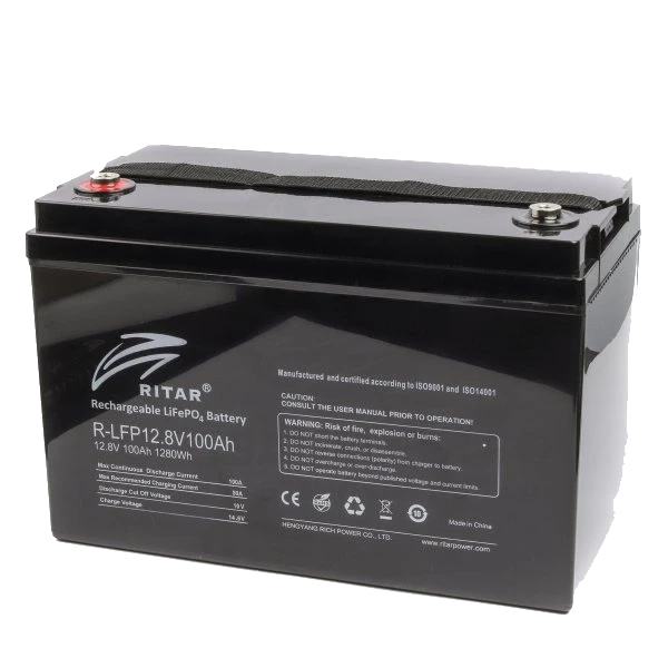 Ritar R-LFP12.8V100AH Акумуляторна батарея з bluetooth фото 1