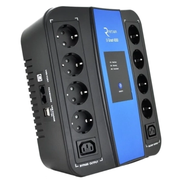 Ritar U-Smart-1000 600 Вт AVR 8xSCHUKO RJ45 Источник бесперебойного питания
