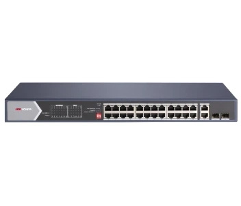 DS-3E0528HP-E 24-портовый некерований Hi-PoE комутатор Hikvision фото 1