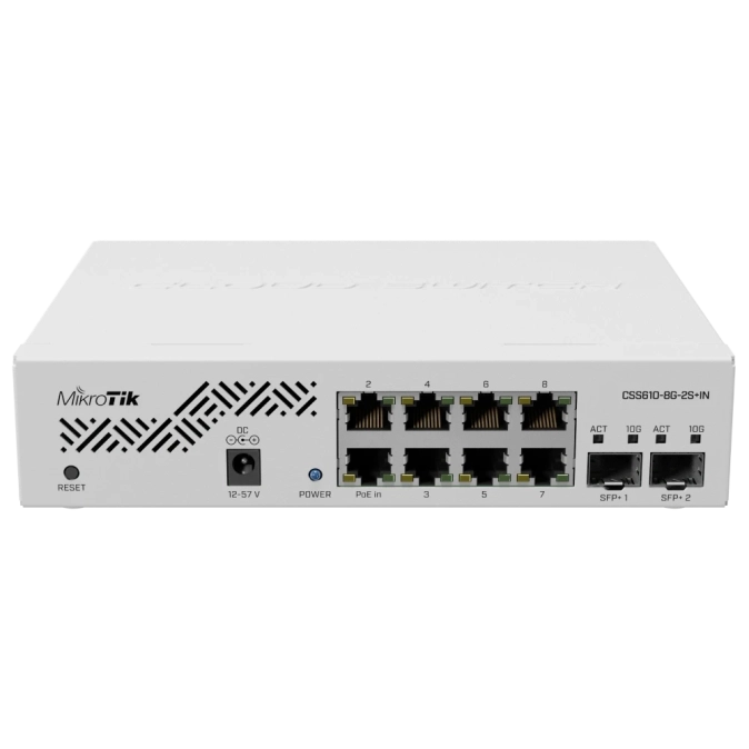 MikroTik CSS610-8G-2S+IN 8-портовий гігабітний керований комутатор