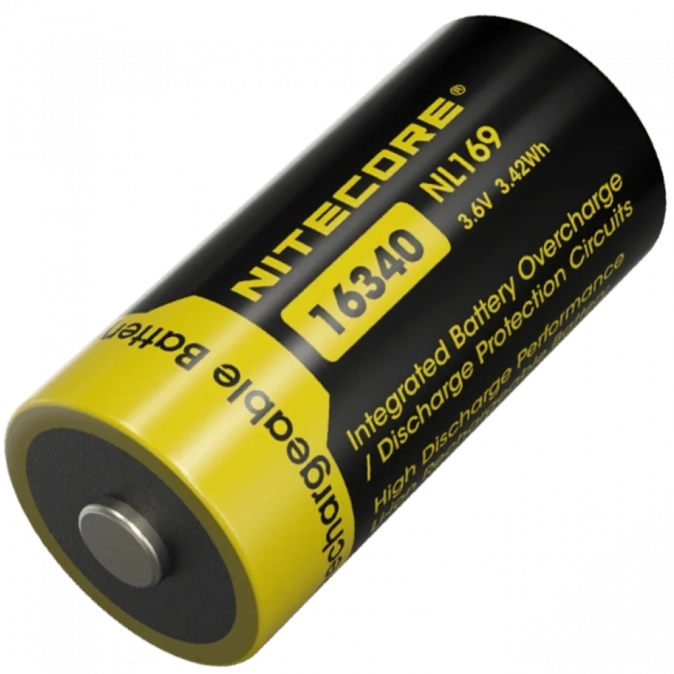 Nitecore NL169 Li-Ion CR123A 3.6V (950mAh) Акумулятор літієвий фото 1