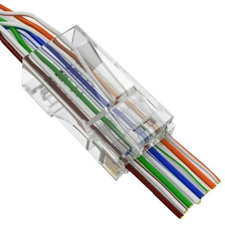RJ-45 8P8C UTP Cat-5 (50 шт/уп.) для наскрізного підключення Конектор Merlion фото 1